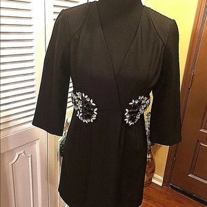 Karta Black Polyester Dress with Rhinestones NWT M